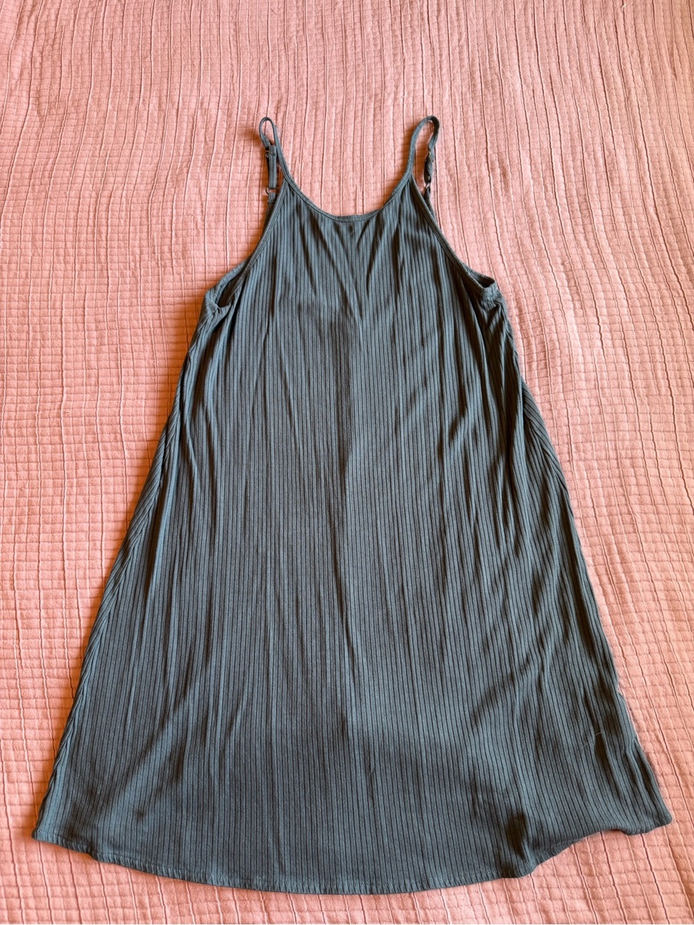 O'Neill Dark Green Ribbed Mini Dress